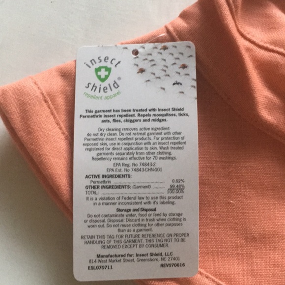 Insect shield women’s sun hat NWT coral peach - Picture 4 of 7